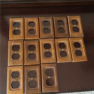 Set of Wooden Double Switch Plates